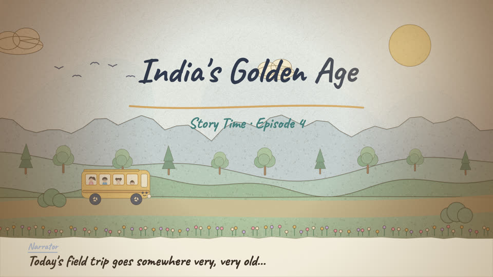 Watercolor title page: India's Golden Age